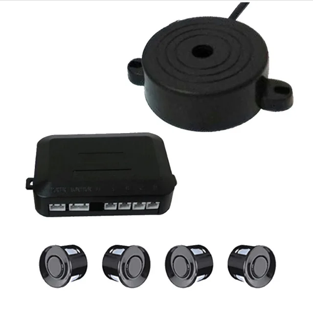 

SINOVCLE 4 Sensors Buzzer 19mm Car Parking Sensor Kit Reverse Backup Radar Sound Alert Indicator Probe System 12V Free Shipping