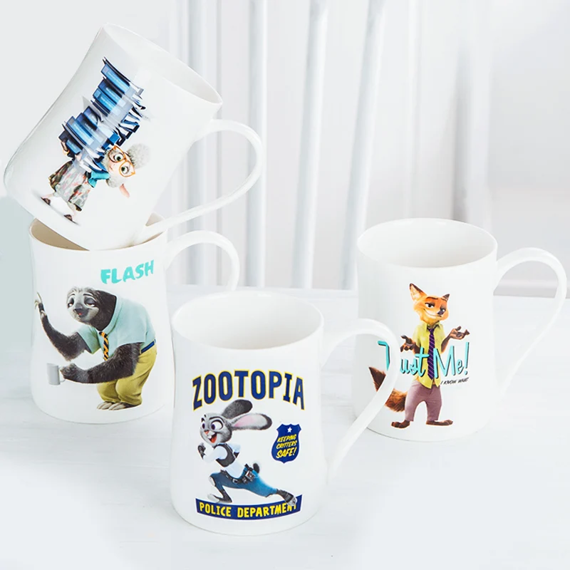 4 цвета 400 мл Zootopia police flash fox керамическая кружка молоко модная чашка для кофе воды