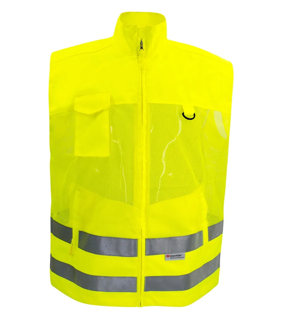 

Reflective tape Vest Safety Vest Reflective Fabric Traffic Fluorescent Yellow Hi-vis Mesh Workwear for men