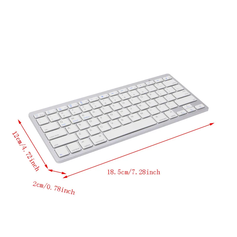 Мода Ультра-тонкий белый общий Высокое качество Bluetooth беспроводная клавиатура для ПК ноутбук планшет смартфон Macbook iPad