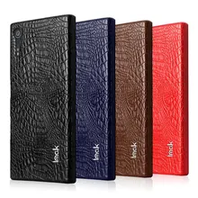 Imak Роскошные Крокодил текстуры кожаный чехол для Sony Xperia XZ Dual F8332 модные Бизнес задняя крышка Защитный В виде ракушки