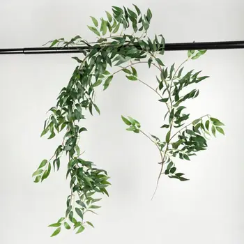 

170cm Wedding ceiling winding road layout rattan Hotel window decoration artificial flowers willow vine faux foliage wreath