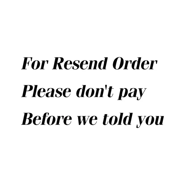 

Only for refund us money for resend the products to you-- please contact with us before you ordering this