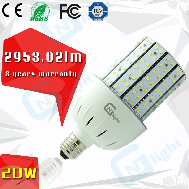 LED Corn Cob Light Bulb 20W E26 Base lamp for Street wall pack post top