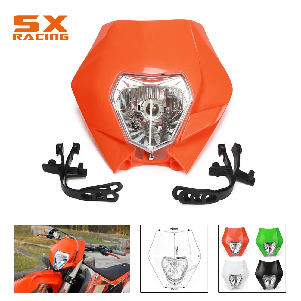 Motorcycle Colorful Universal Plastic Headlight Headlamp Frontlight For KTM SX SXF SXS SMR EXC EXCF XC XCF XCW XCFW Enduro |