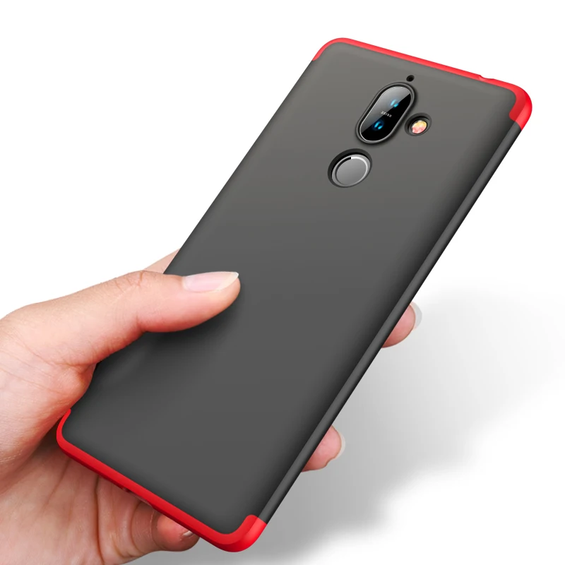For Nokia 7 Plus 2018 Case 360 Degree Full Body Hard Cover Case For Nokia 7 Plus 7+ Hybrid Shockproof Case With Tempered Glass