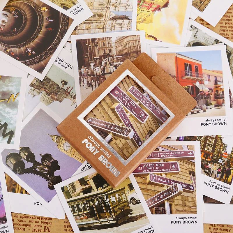 

40 pcs/lot retro lomo europe vista mini Greeting Card Postcard Birthday Letter Envelope Gift Card Set Message Card