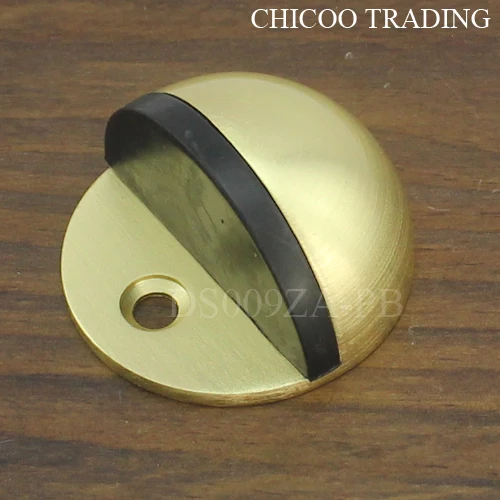 Gold Finish Zinc alloy half moon door stopper,Floor door stop brass