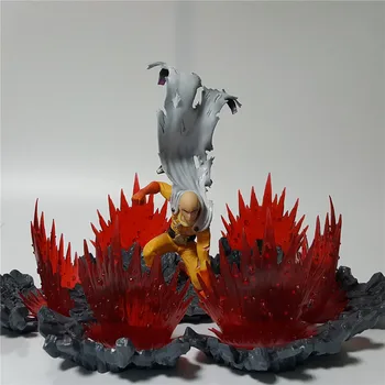 

One Punch Man Action Figures Saitama Sensei Power Up Scene DIY Model Anime ONE PUNCH-MAN Saitama Sensei Collection Toy for Child