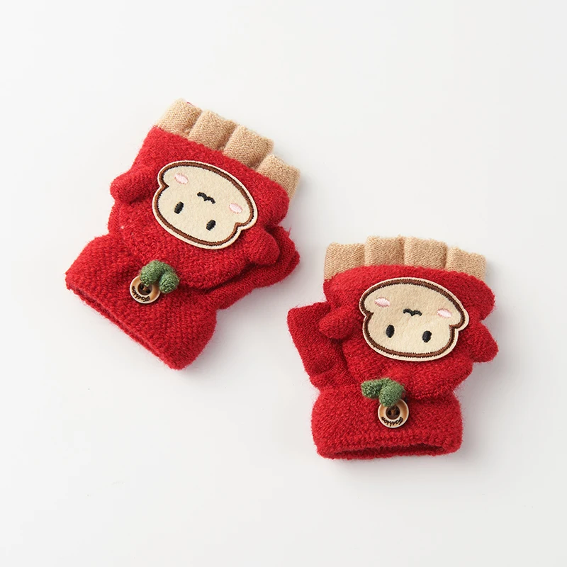 Winter Handschuhe Kinder Schöne Muster Halbe Fingerhandschuhe Halten Im Winter Warm Nette Winter Handschuhe C3105