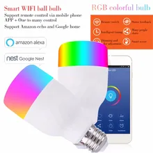 

New Arrival Smart Light Bulbs APP Remote Control LED Smart WIFI Bulb LED Color Adjustment Connect for Google Home Alex Echo