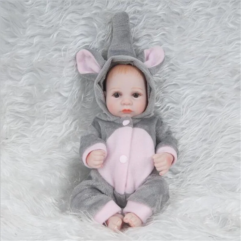 

28cm Silicone mini Reborn Dolls cute baby adorable Lifelike reborn dolls chirstmas giftsNew Year Gift photography props