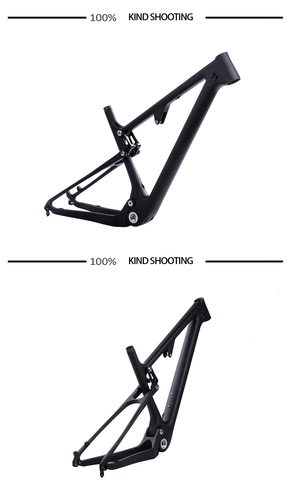 Sale CARBOMANIA Full Suspension Carbon Mountain Bike Frame in Shock 165*38mm travel 100mm Bicycle BOOST 148*12mm 29er MTB Frame 2019 30