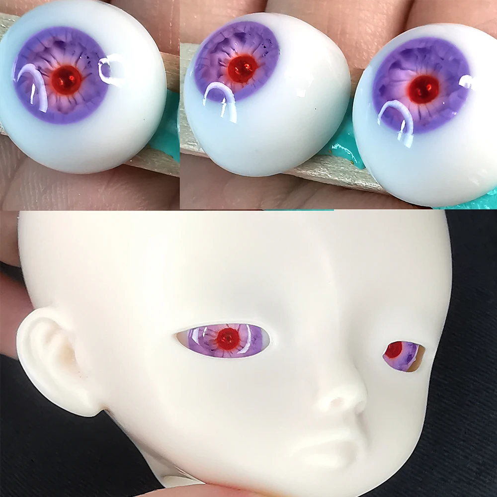 Ручной работы Смола BJD глаза фиолетовый розовый красный Ирис УФ глаз для 1/3 1/4 1/6 bjd