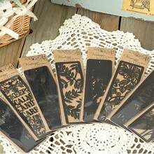 1pcs/Lot NEW Vintage World Hollow style Series black bookmark novelty Book marks nice kids fashion gift