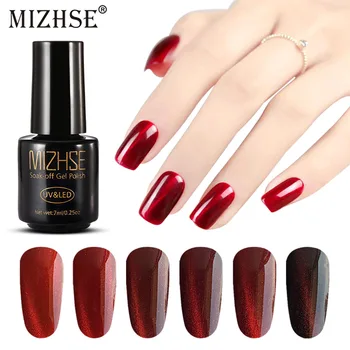 

MIZHSE New Arrival 3D Flame Cat Eye Gel Nail Varnish Nail Art Manicure DIY 6Pcs Single-line UV Magnetic Cat Eyes Gel Polish