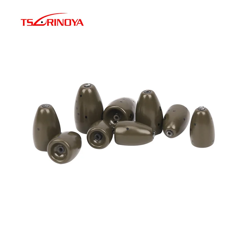 

TSURINOYA Tungsten Steel Bullet Fishing Weight 3.5g/5.3g/7g Fishing Sinker For Texas Rig with Hose Fishing Tool Pesca Acesories