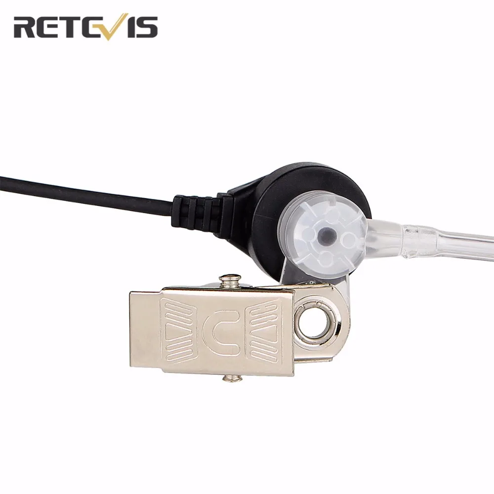 Retevis 2 Pin PTT Микрофон Гарнитура тайная Акустическая трубка в ухо наушник для Kenwood F радио Baofeng CB аксессуары C9003A