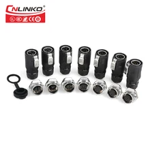 CNLinko M16 Various Materials Multicore Power Signal 3 Pin Plug Panel Socket Electrical Circular Waterproof Connector 3Pin