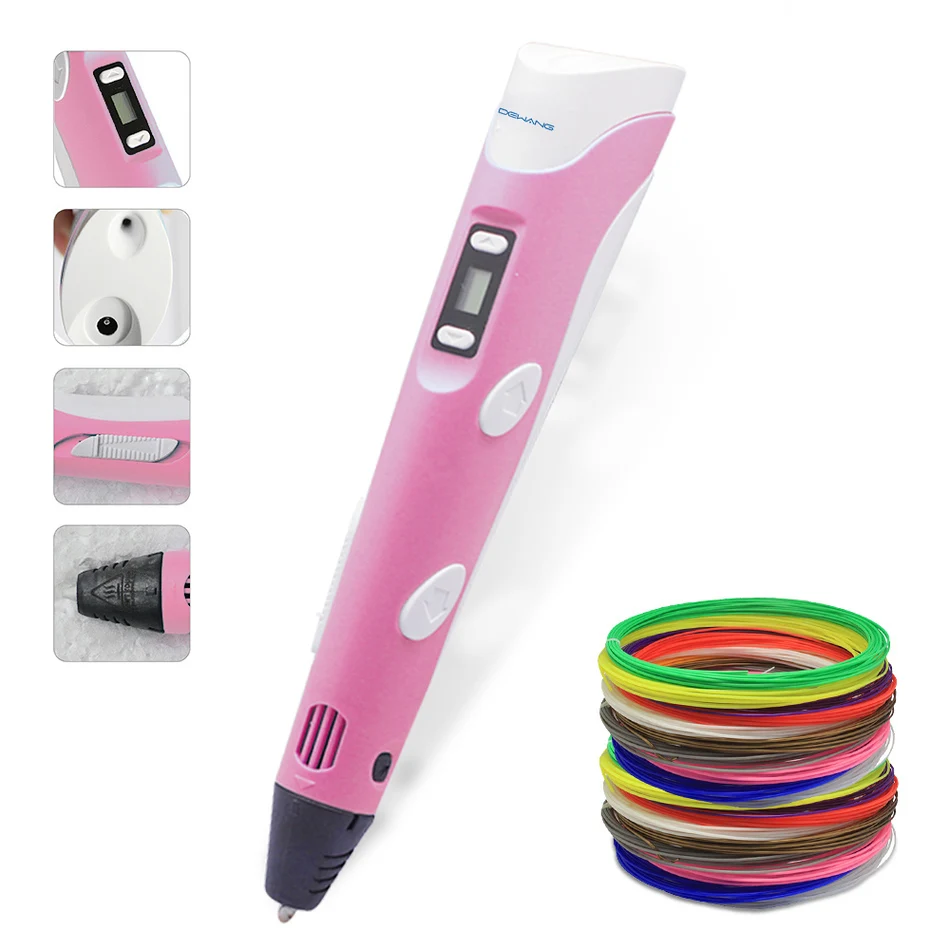 

DIY 1.75mm  ABS/PLA 3D Pen+15M Filament LED 3D Printing Pen Printer Creative Item Gift For Kids Drawing Painting Free Shipping
