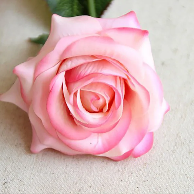 8Pcs/Lot Rainbow Roses Artificial Flowers Wedding Bride Fake Flowers