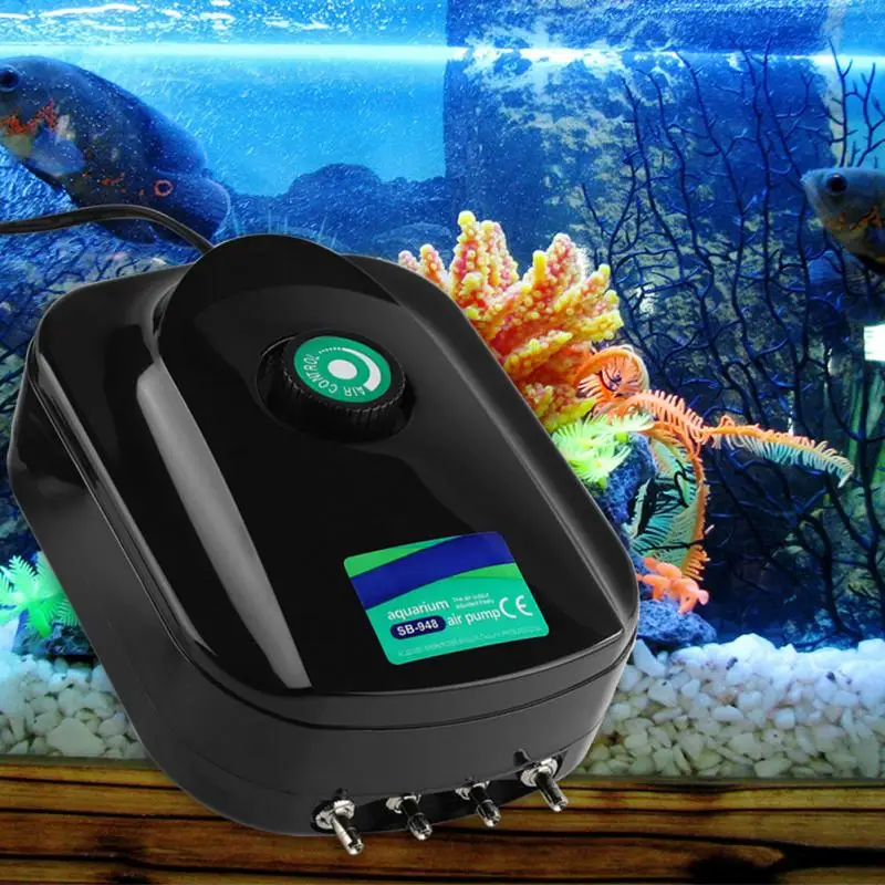 AC 220V/50Hz Aquarium Air Pump Fish Tank Seafood Pond Adjustable Output Oxygen Increasing