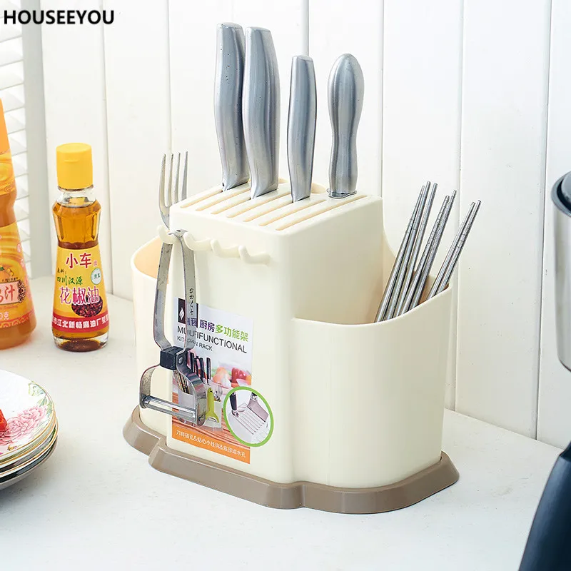 Многоцелевые стеллажи для хранения ножей, пластиковые держатели для посуды, полочные блоки и сумки для рулонов, кухонные палочки для еды, принадлежности для резки трубок