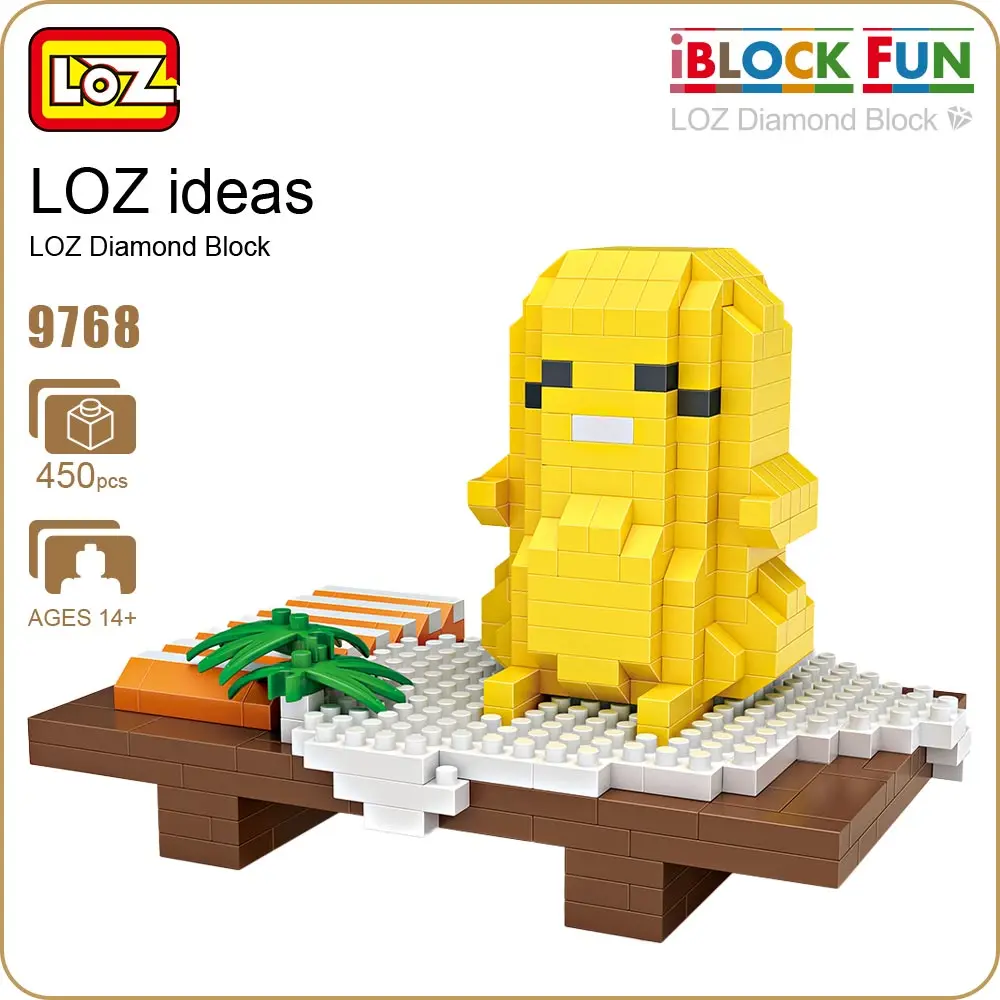 

LOZ Diamond Blocks Bird Action Figure Doll Figures Toy Pop Yellow Bird Animals Cute Creator DIY Building Assembly Toy Micro