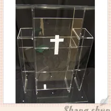Прозрачный акрил Трибуна прозрачный акриловый Церкви Подиум акриловый мебель для кафедры Подиум каферда