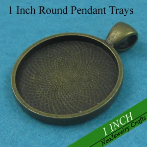 1 inch round pendant trays ab