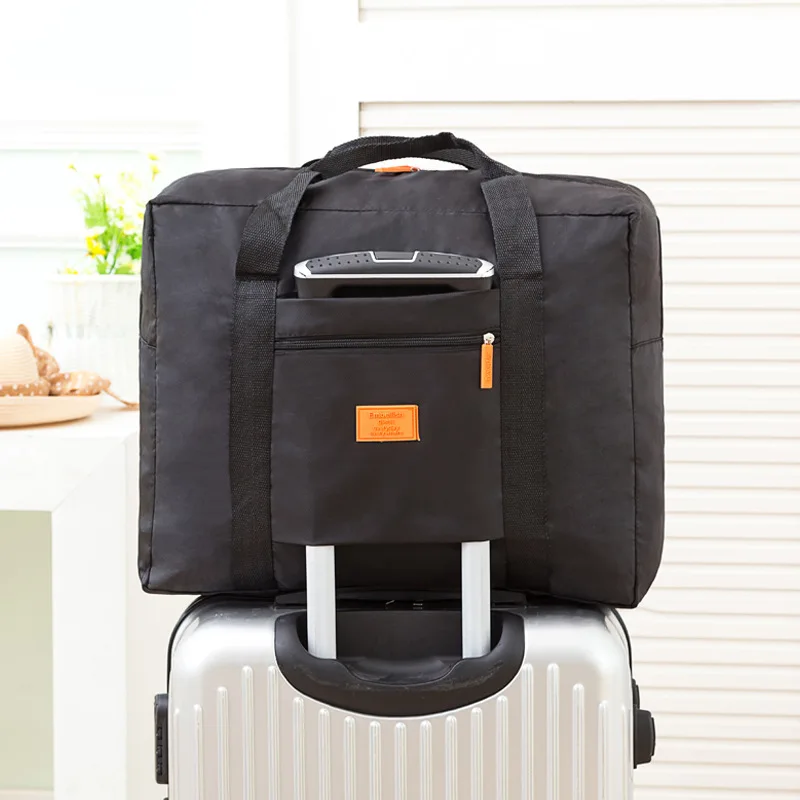

ELVASEK Portable Travel Bags New Fashion Simple Nylon Luggage Storage Casual Male and Female Outdoor Large Capacity Bag