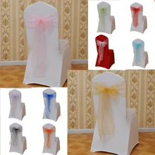 ISHOWTIENDA 10 шт., банкетная однотонная бабочка фигурка скамейки, Набор чехлов на заднюю панель, украшение, Свадебная вечеринка