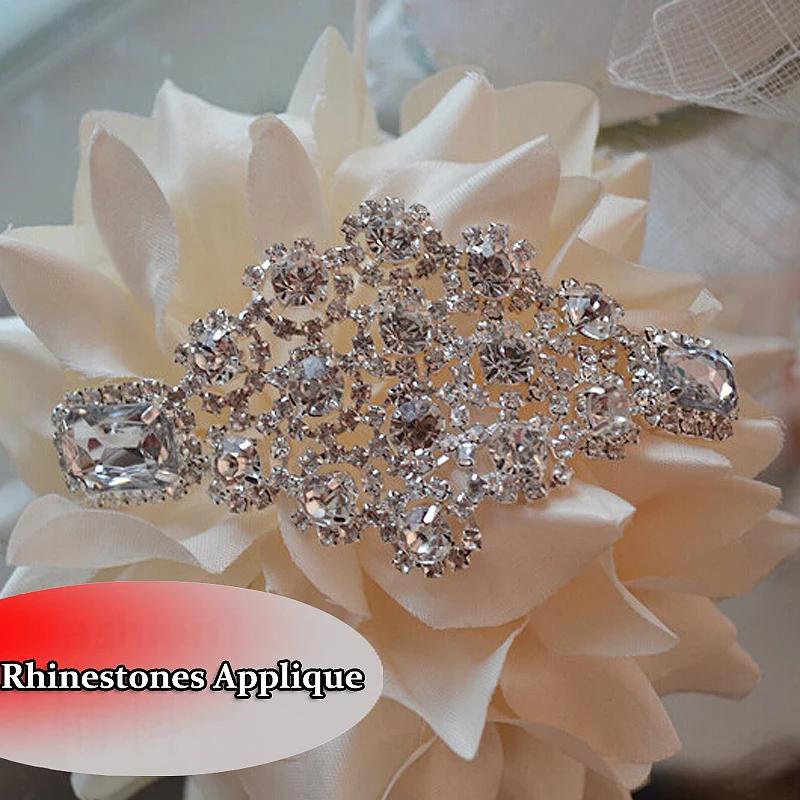 Цветы шитье на модные красивые кристаллы в форме цветов Свадебные стразы аппликация для DIY свадебное вечернее платье