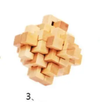 No. 1-27 новые деревянные игрушки классические IQ 3D деревянные блокировка заусенцев головоломки головоломка игра игрушка для взрослых детей - Цвет: NO 3