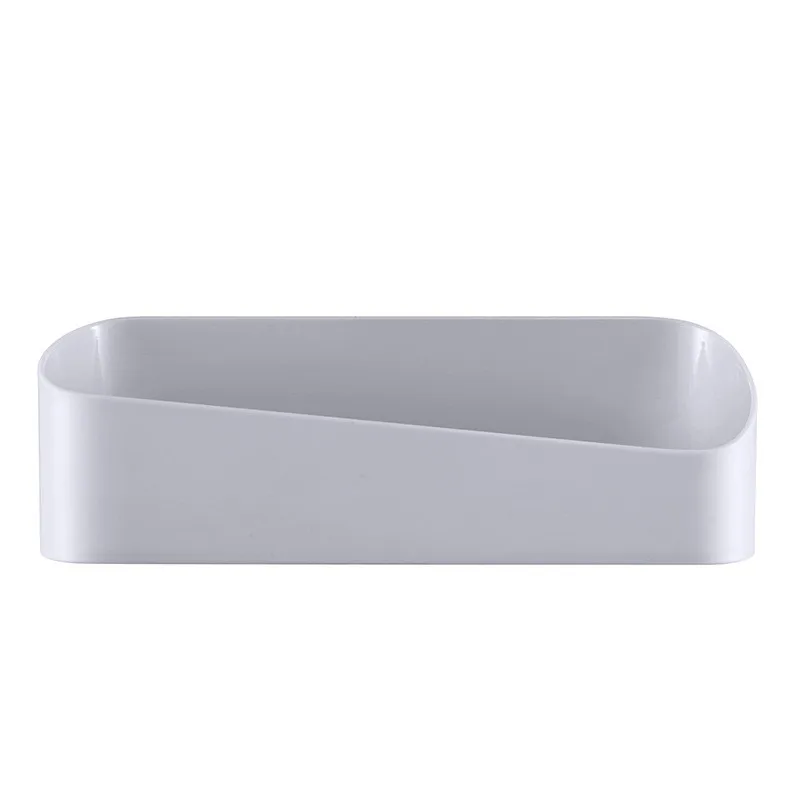 Ящик для хранения для ванной комнаты косметический настенный Шампунь Душ лосьон Органайзер кухонная раковина туалет полки Чехол держатель без ударов - Цвет: Gray