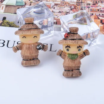 

4Pcs Cartoon Scarecrow Polymer Slime Charms Lizun Modeling Clay DIY Accesorios Plasticine Toy For Kids Slime Supplies Filler