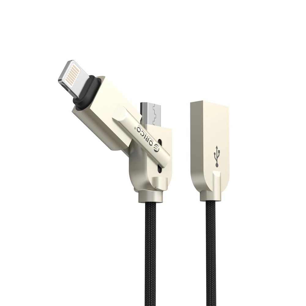 ORICO 2 в 1 USB для освещения и Micro USB кабель для зарядки и синхронизации Шнур для huawei iPhone x 8 plus iPad Android смартфон