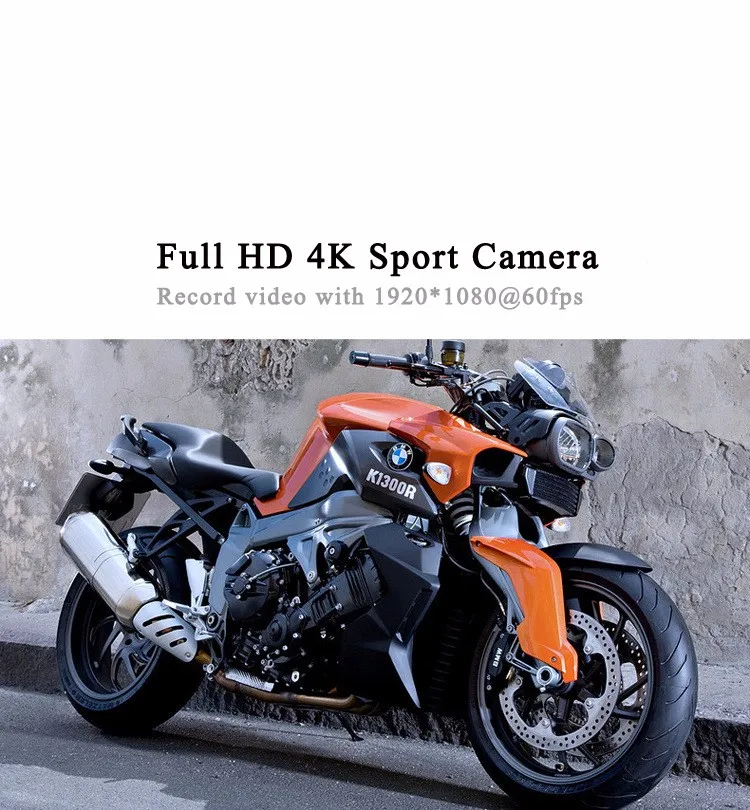 Wifi 4K Ultra HD мини камера Спортивная экшн видеокамера DVR видео аудио рекордер открытый шлем микро камера с водонепроницаемый чехол