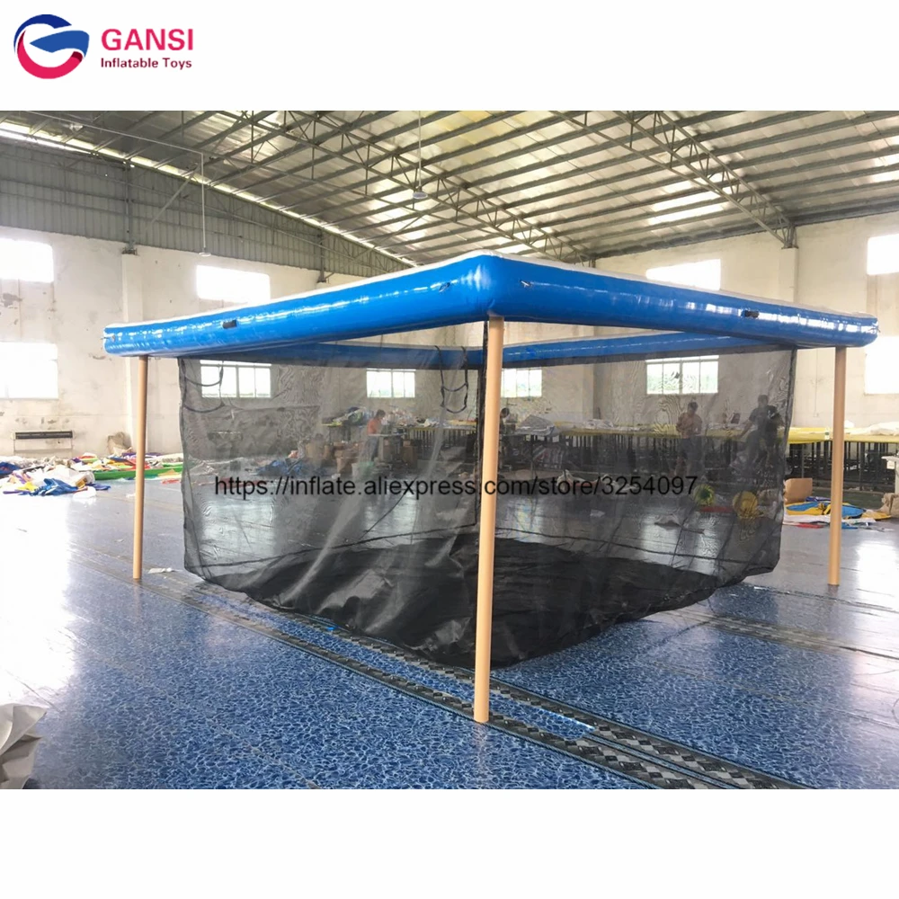 5X4x3m Inflatable Sea Pools With Net,Pvc Tarpaulin Inflatable Yacht Pool For Jellyfish Protection playground replacement canopy cover waterproof outdoor replacement sunshade tarpaulin uv protection backyard playset canopy 43 x 90 in