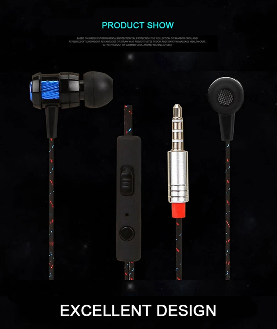 3.5mm In-Ear Earphone Hifi Bass Headphone With Microphone For Samsung Sony Xiaomi Redmi 4x Phone MP3 MP4 Wired Stereo Earphones  (6)