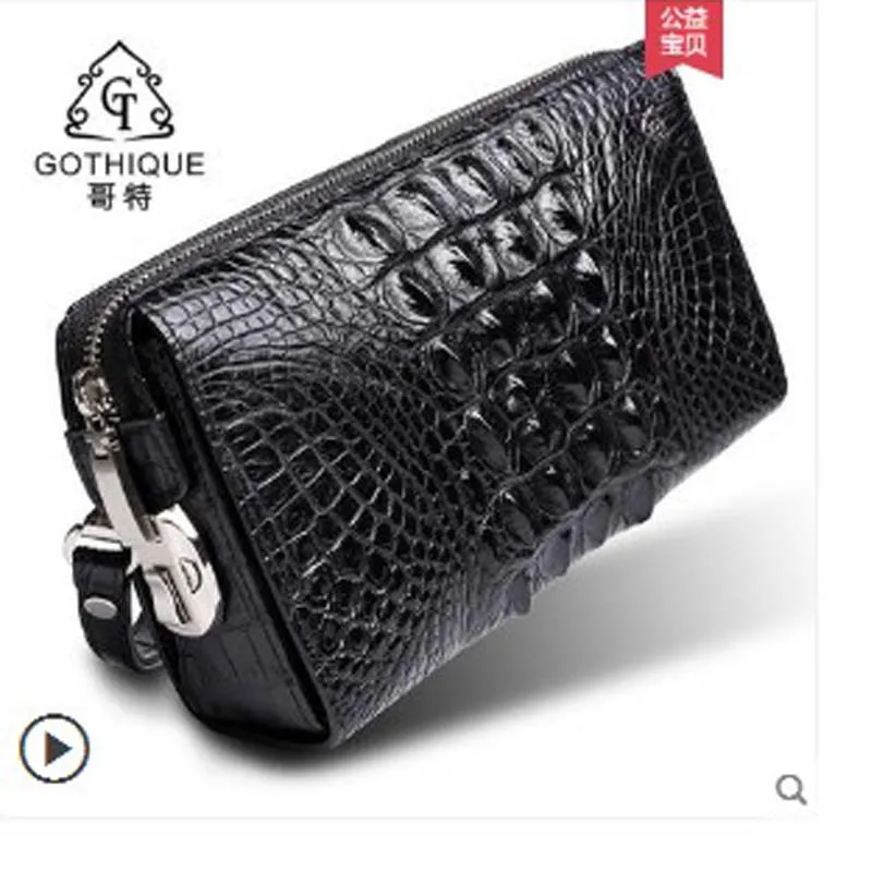 

gete 2019 new Imported genuine crocodile leather hand bag for men Thai leather large capacity crocodile leather bag password
