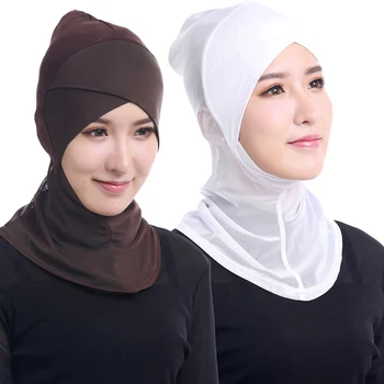 

2019 New Cross Muslim Hijab Jersey Scarf Modal Elastic shawl and wrap Woman Turban femme musulman Ready To Wear Headscarves