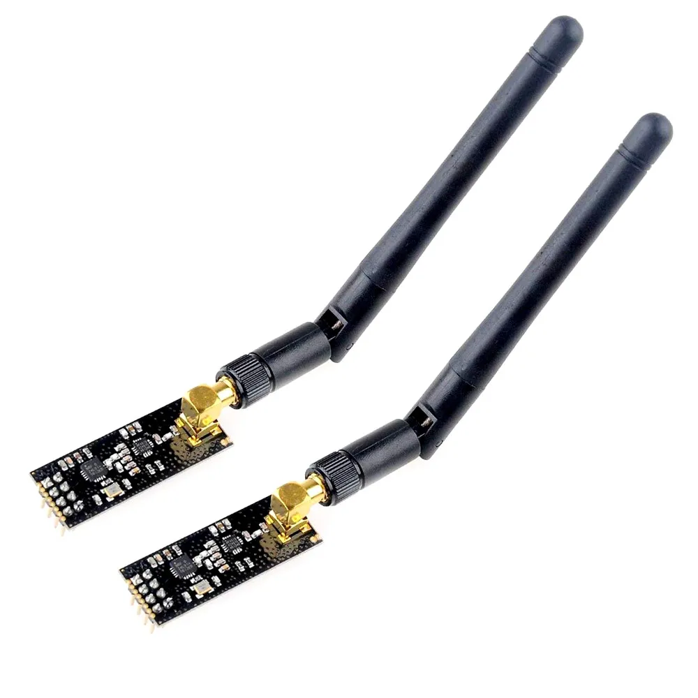 

NRF24L01+PA+LNA Wireless Transceiver RF Transceiver Module with SMA Antenna 2.4G 1100m Compatible for Arduino