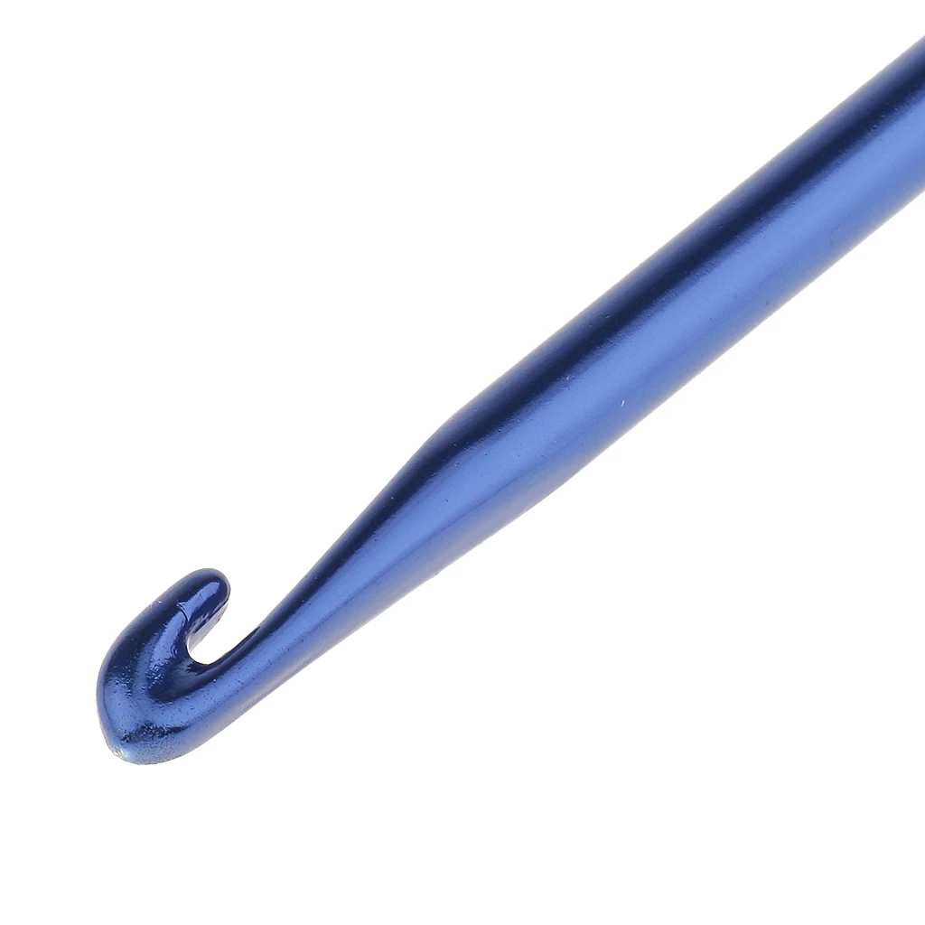 Afghan Aluminium Crochet Hook Knitting Needle Hand Knit Tool With Threading Hole