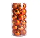 Рождественские украшения в виде шара, 24 шт., блестящие и блестящие украшения для елки u70928 - Цвет: Оранжевый