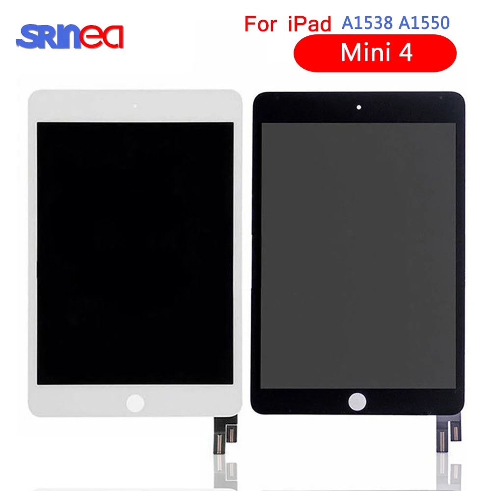 

LCD For iPad Mini 4 Mini4 A1538 A1550 LCD Display Touch Screen Panel Assembly Replacement LCD Digitzer Black And White