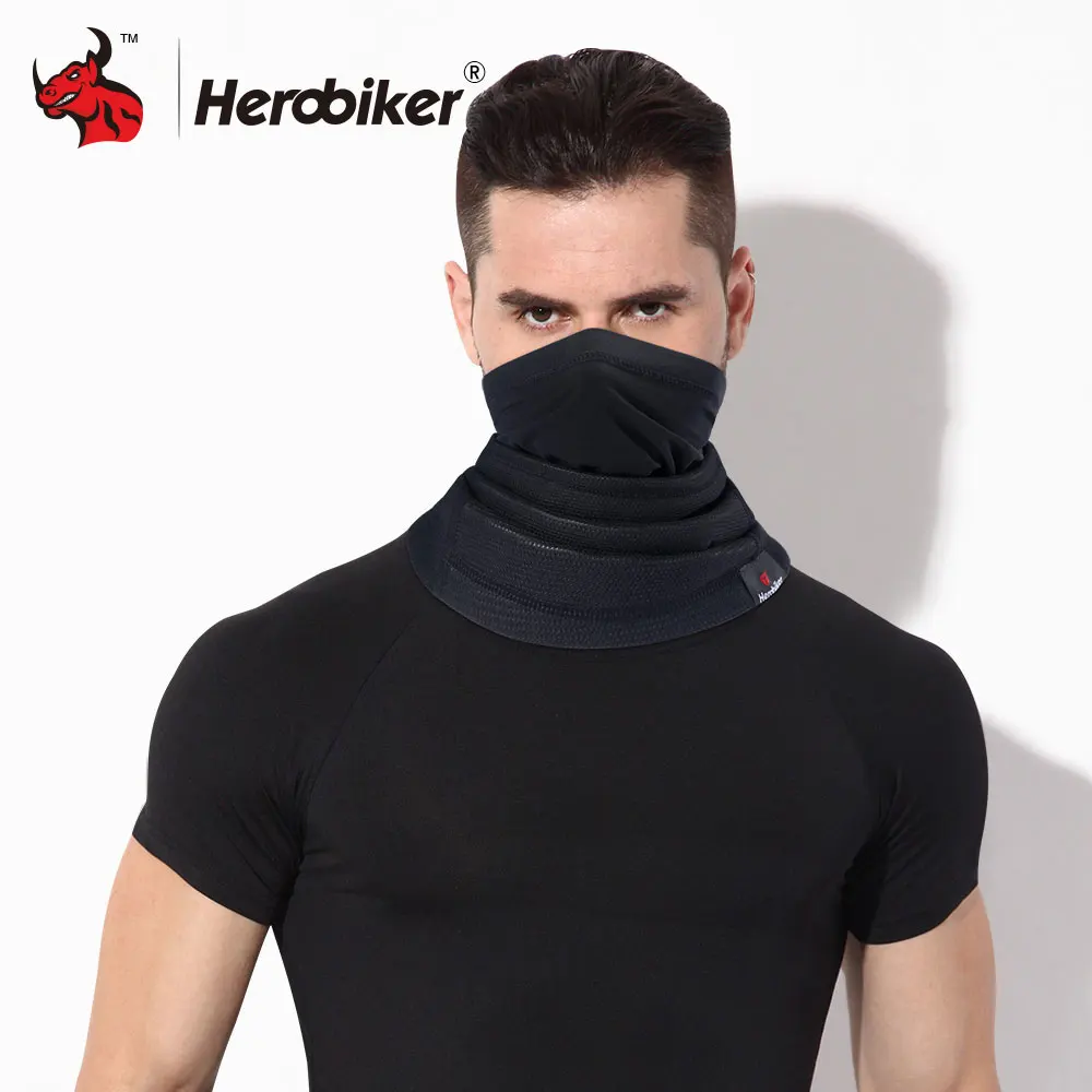 HEROBIKER мотоциклетная маска Зимняя Теплая Флисовая Балаклава шапка с капюшоном