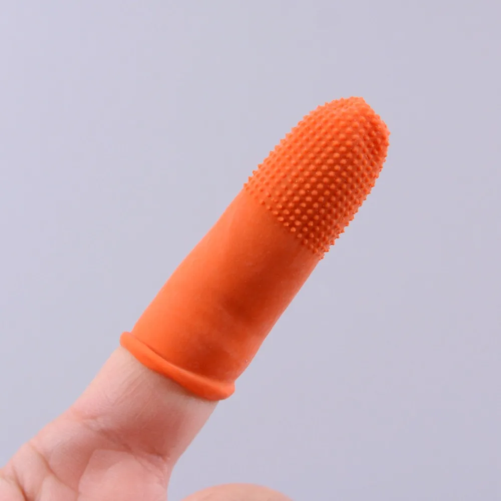 12pcs Safety Latex Heat Insulation Finger Protector Cots/Shields Antislip Antistatic Finger Tip for Keratin Hair Extensions