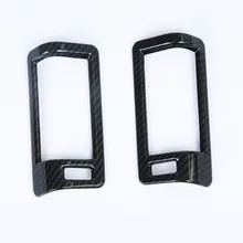 2 шт./компл. углеродного волокна переменного тока, устанавливаемое на вентиляционное отверстие в салоне автомобиля крышка отделка полосы интерьер панель розетки рамки украшения Стикеры для Volvo Xc60 2010