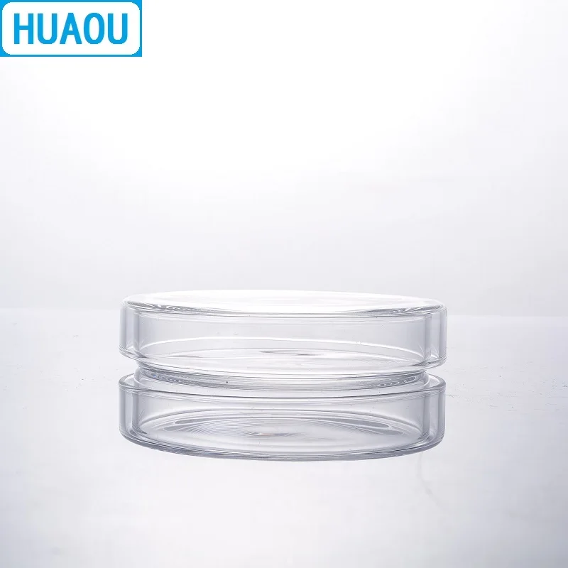 HUAOU 100mm Petri Bacterial Culture Dish Borosilicate 3.3 Glass Laboratory Chemistry Equipment